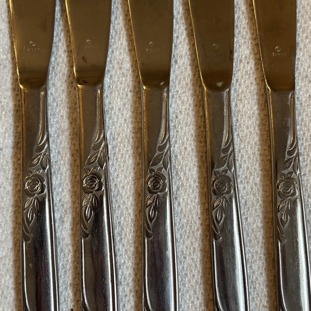 ROSEMERE DINNER KNIFE SOLID HANDLE BY IMPERIAL INTERNATIONAL STAINLESS LOT OF 5